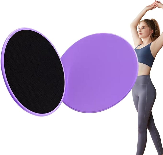 Glijdende Schijven - Core Trainers - Lichaam Vormgeven - Multifunctioneel Hulpmiddel - 17.5 cm Diameter - Paars