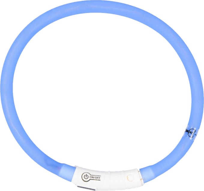 Duvoplus - Dierenkleding - Hond - Flash Light Ring Usb Silicon 45x1x1,5cm Blauw - 1st