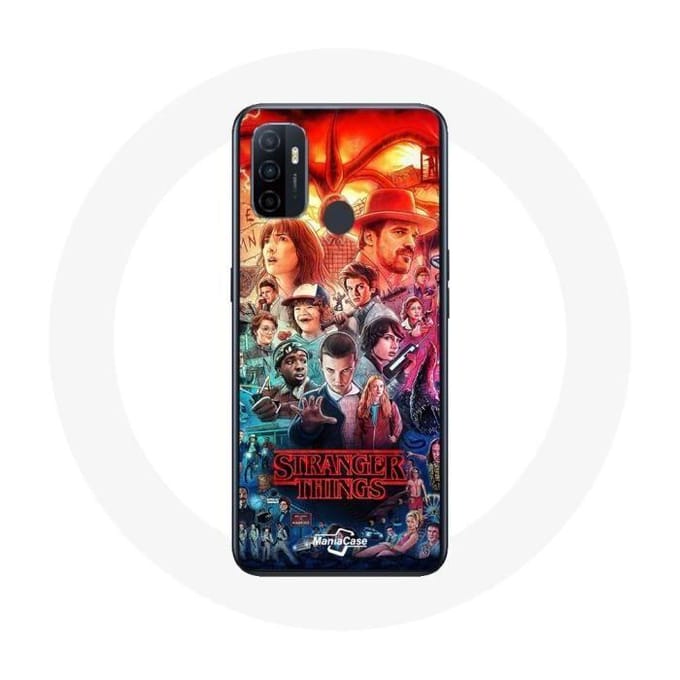 Coque pour Oppo A53 Stranger Things Teaser Saison 4 Affiche Personnages Art