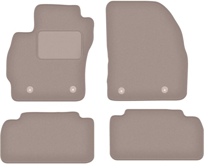 Beige velours matten voor: Mazda Premacy III minivan (2010-)