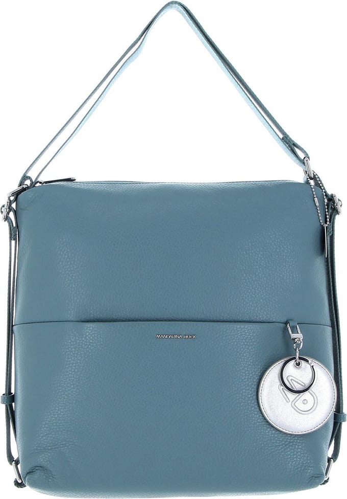 MANDARINA DUCK Leren Schoudertas Rugzak Mellow Leather Hobo Mistral Blauw