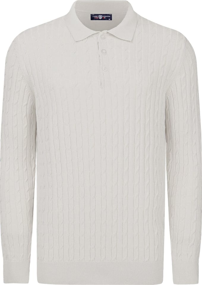 Jimmy Sanders Trui - Sweater - 100% Katoen Heren Ecru - M