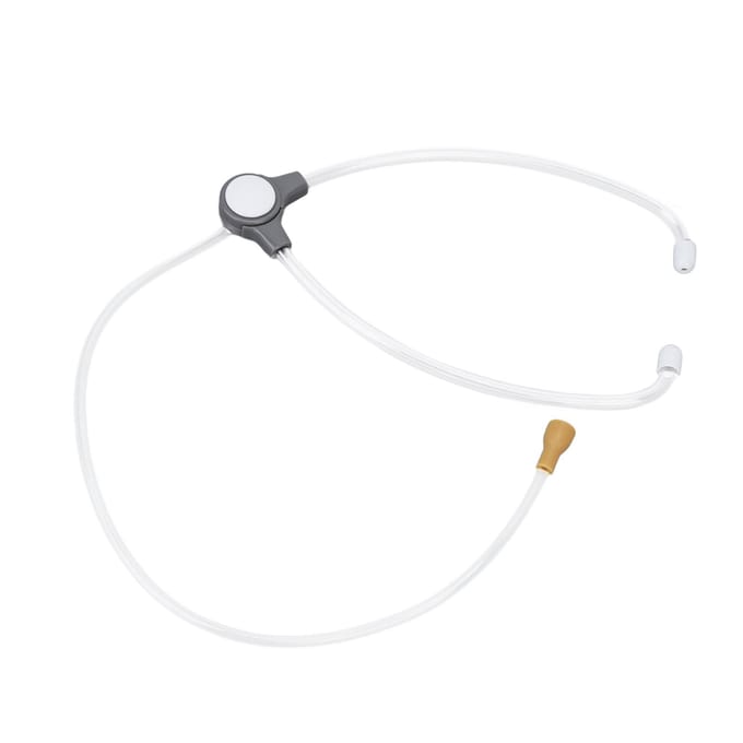 Stethoscoop Transparant PP Dubbelkop Diagnostisch Hulpmiddel Accessoire voor Monitoring Testen white