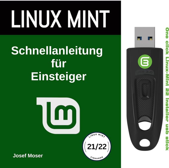 Windows 10/11 Entfernung und Linux-mint 22.3 Automatischer Installationsstick mit Handbuch in Deutsch