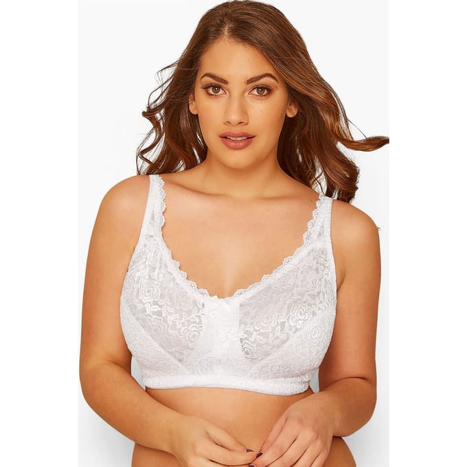 Yours Kanten Bh Zonder Beugel In Wit Bestsellersize 110F