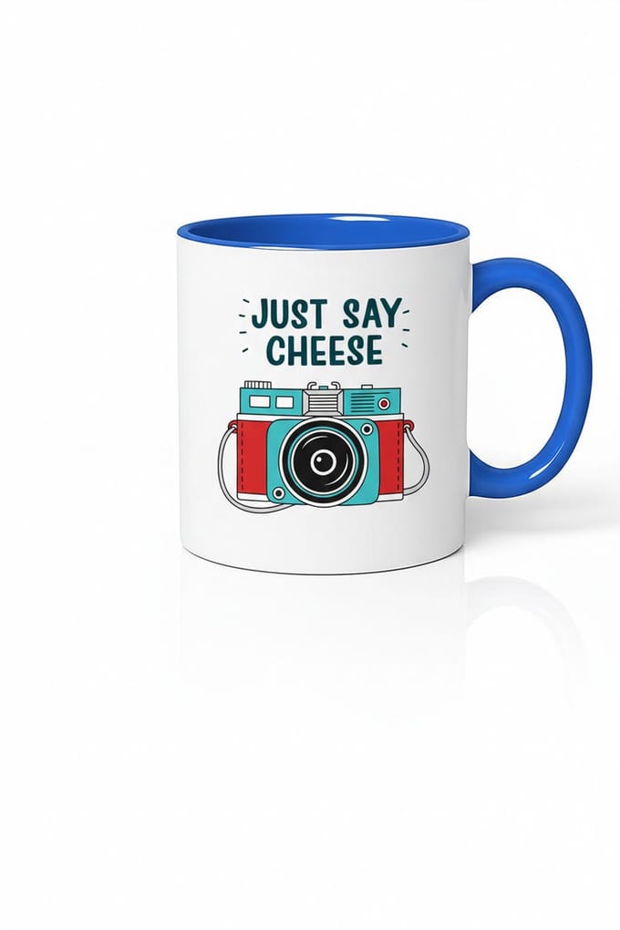 Retro Camera Mok - Just Say Cheese Koffiemok Cadeau