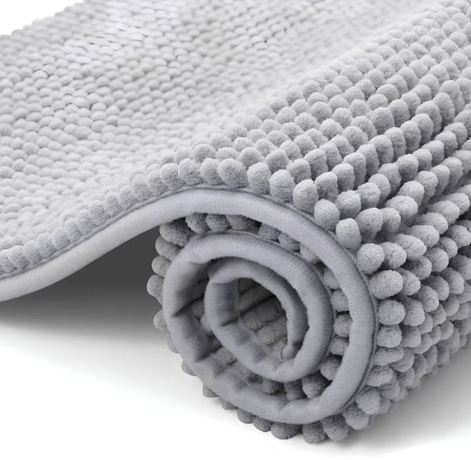 SP® Antislip Douchemat - Binnengebruik - Badmat - Antislipmat - Lichtgrijs - 60cm x 40cm x 1cm