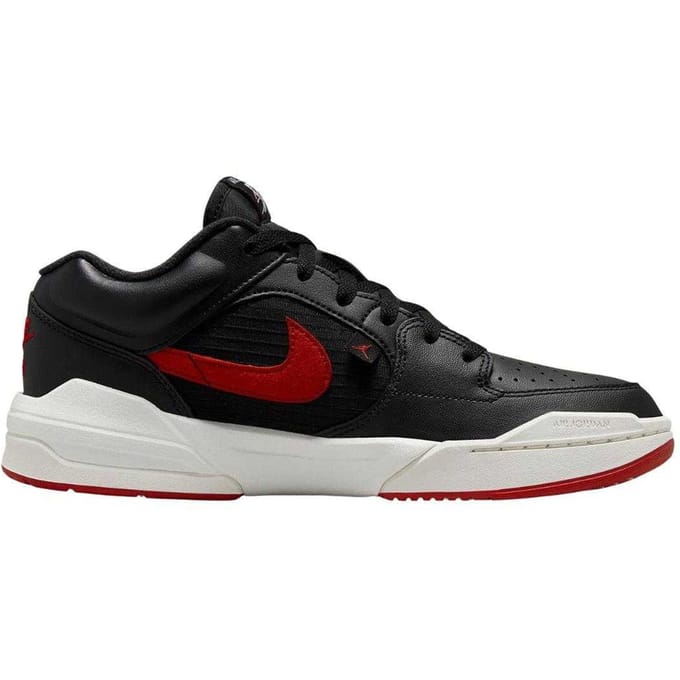 Nike Dames/Dames Jordan Stadium 90 Swoosh Leren Trainers (Zwart, Rood)