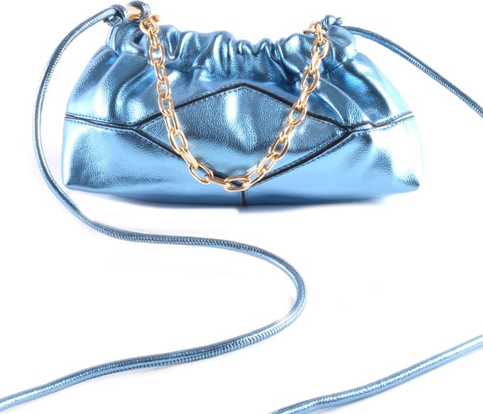 Giuliano kunstlederen schoudertas Bijou - Metallic - Blauw - Dames