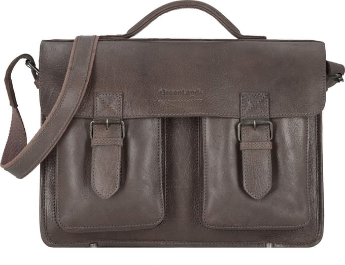 Greenland Nature Aktentas Leder 40 cm - cm ( Zoll) - grey