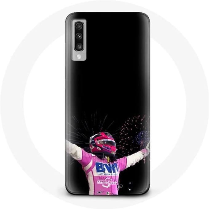 Coque pour Samsung Galaxy A70 Formule 1 Sergio Pérez Mendoza gagné la course