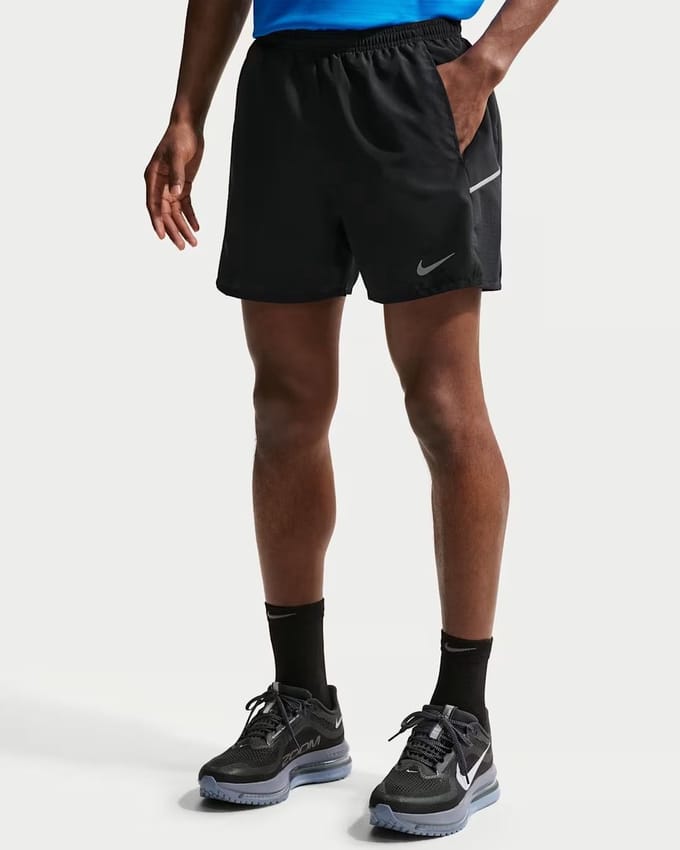 NIKE miler men's dri-fit 5i brief-l - Short running heren - Zwart
