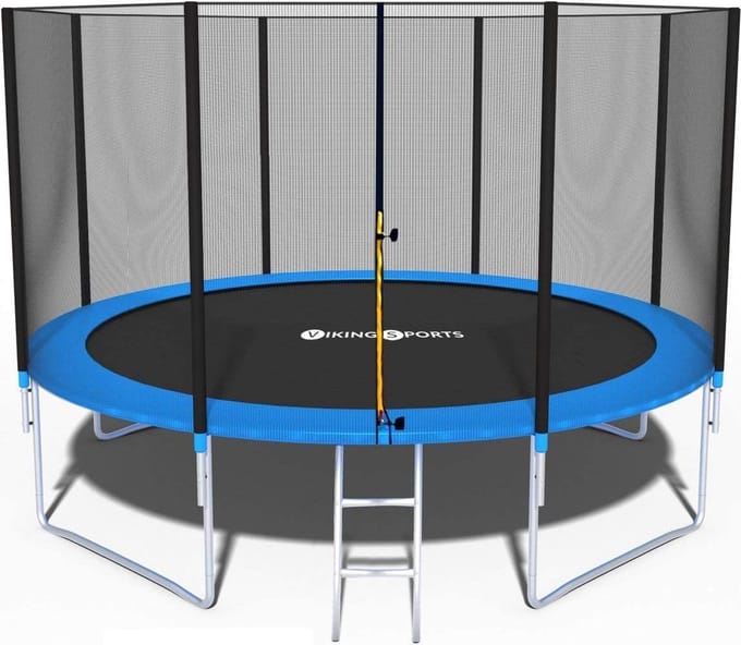 Trampoline Blauw 374 cm met Veiligheidsnet en Ladder - Max. 150 KG