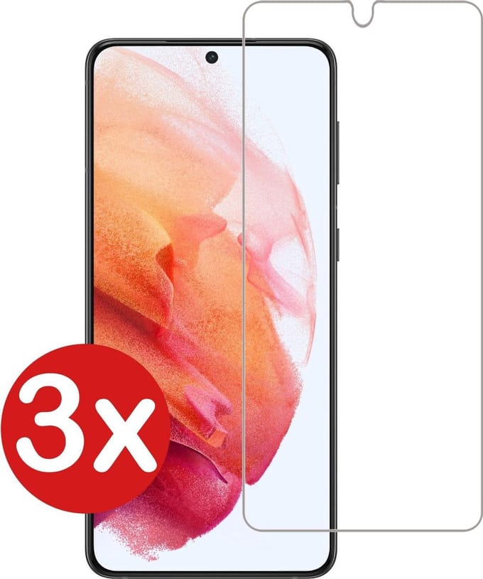 Screenprotector - 3 Stuks - Geschikt voor Samsung Galaxy S21 Plus - Extra Sterk - Beschermglas - Gehard Glas - Tempered Glass - Screen Protector