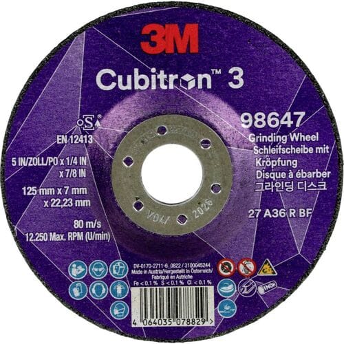 Cubitron 98647 Afbraamschijf Diameter 125 mm Boordiameter 22.23 mm 10 stuk(s)