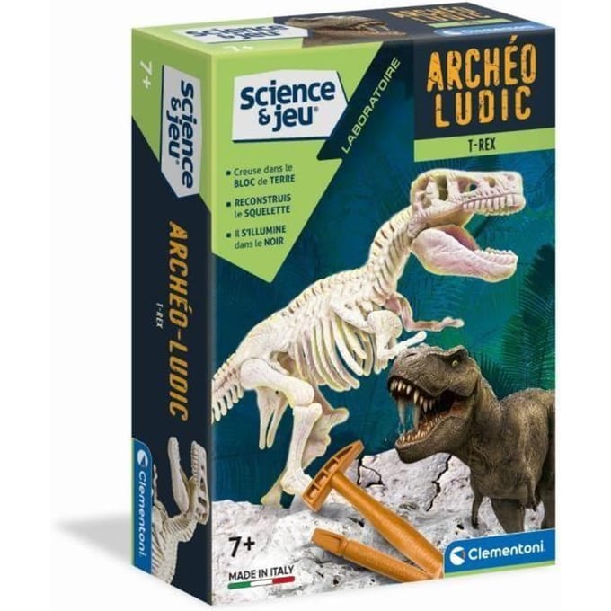 CLEMENTONI Archéo Ludic - T-Rex Phosphorescent - Science & Jeu