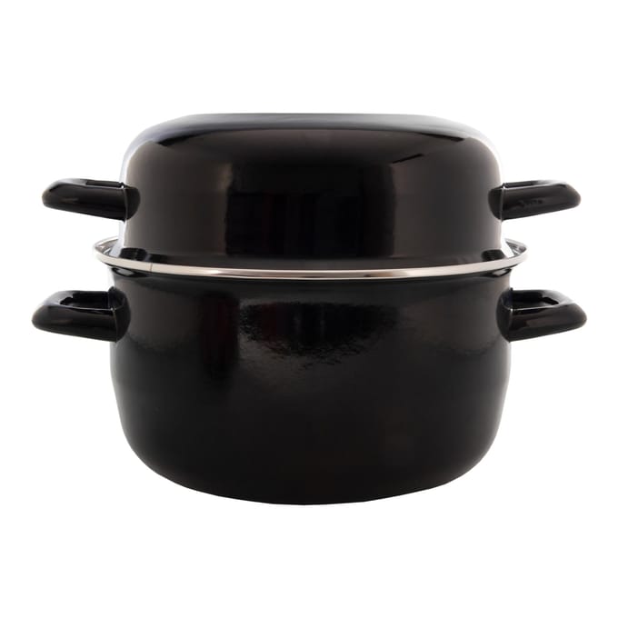 Imperial Kitchen - Mosselpan - Emaille - Ø 24 cm - Zwart