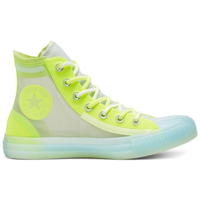 Converse Chuck Taylor All Star Translucent Mesh Utility High Top Canvas Schoenen Dames Sneakers Citroengeel 567369C 37 beige