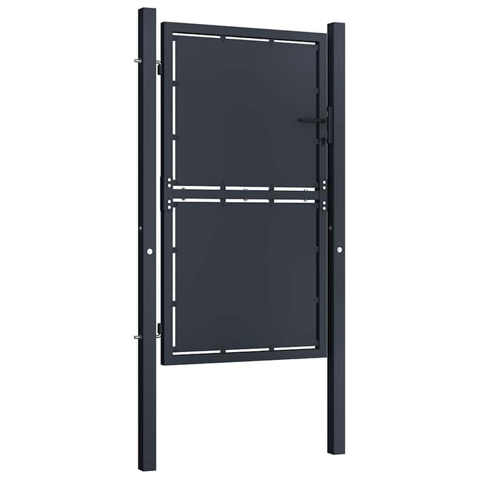 vidaXL - Tuinpoort - staal - 100x150 - cm - antraciet