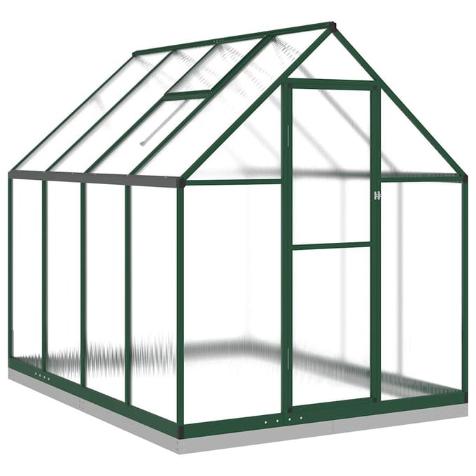vidaXL - Tuinkas - met - basisframe - 224x169x202 - cm - aluminium - groen