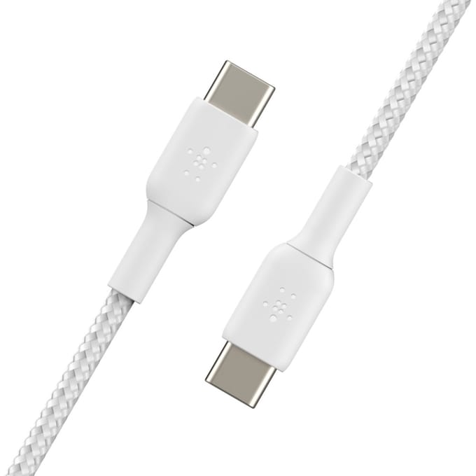 Belkin BOOST↑CHARGE Braided - USB-C naar USB-C Kabel - 1 Meter - 60W - Wit