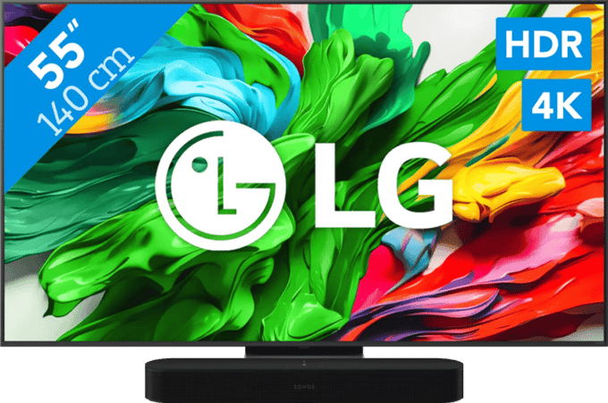 LG 55" QNED86 EVO 4K (2025) + Sonos Beam Gen2 Zwart