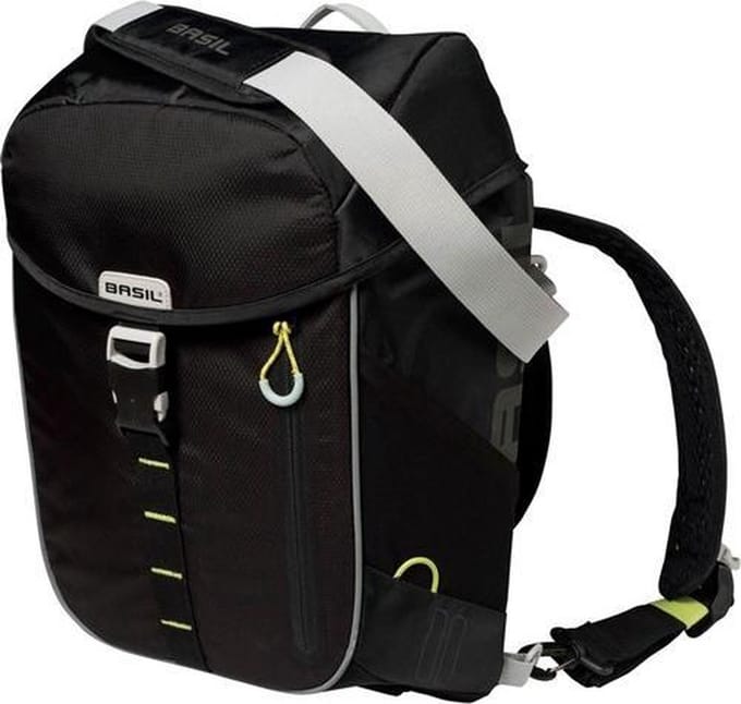 Fietsschoudertas Basil Miles Daypack 17 liter - zwart/lime