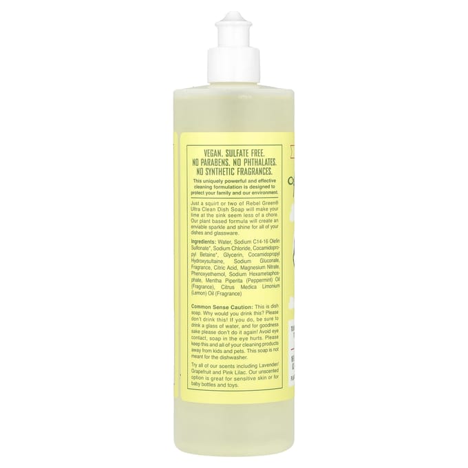 Ultra Clean Afwasmiddel, Pepermunt & Citroen, 473 ml (16 fl oz) beige