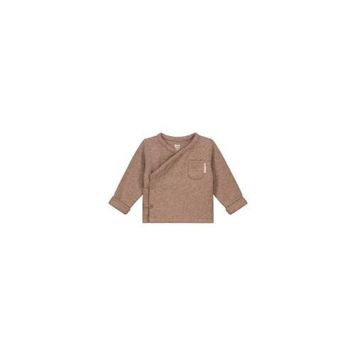 Sweet Petit Mini overslagshirt Mid Brown Melange 68 unisex