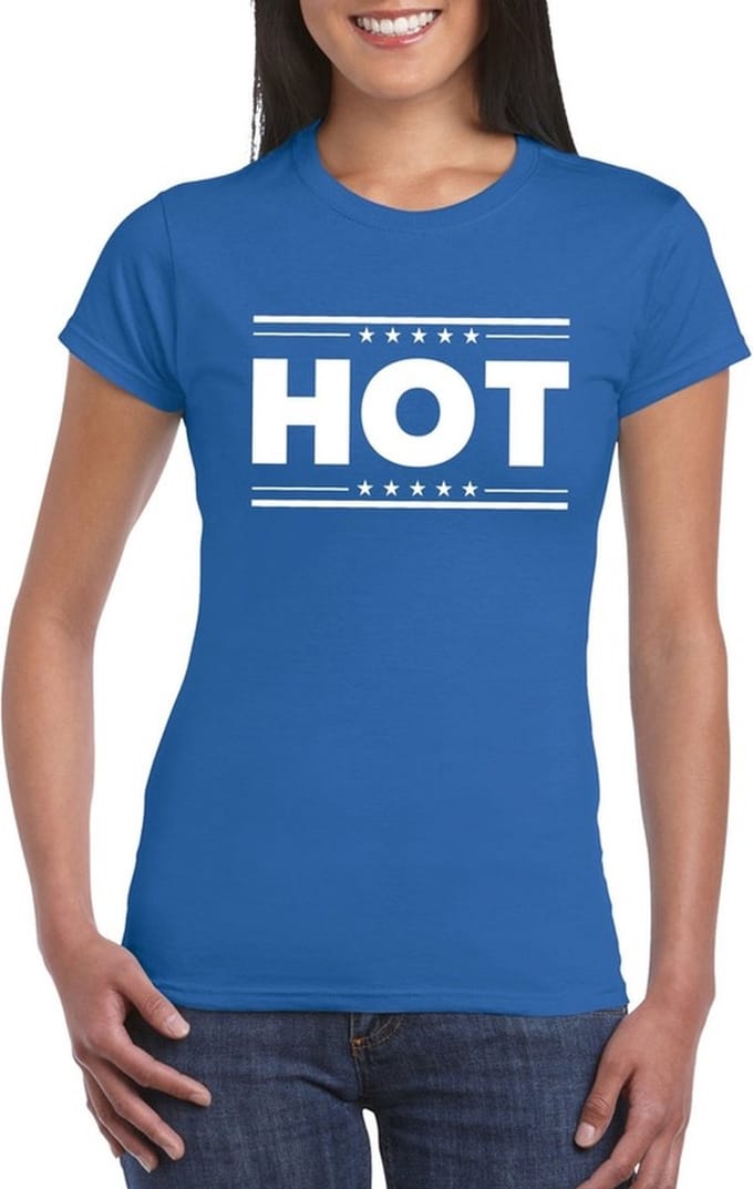 Hot t-shirt blauw dames S