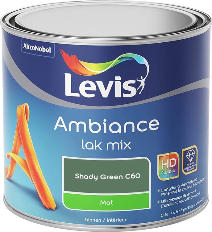 Levis - Ambiance Lak Mat Mix - Shady Green C60 - Mengverf - 0,5 L