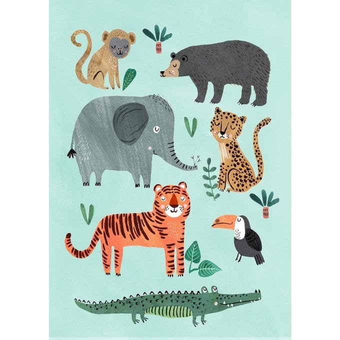 Petit Monkey ansichtkaart Wild animals