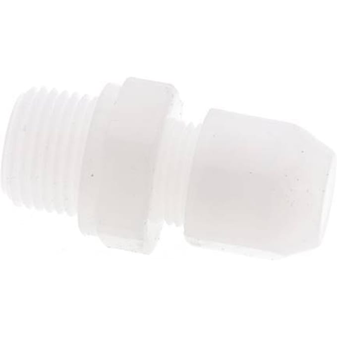 10x12mm & G1/2'' PVDF rechte slangkoppeling met buitendraad 10bar/145psi