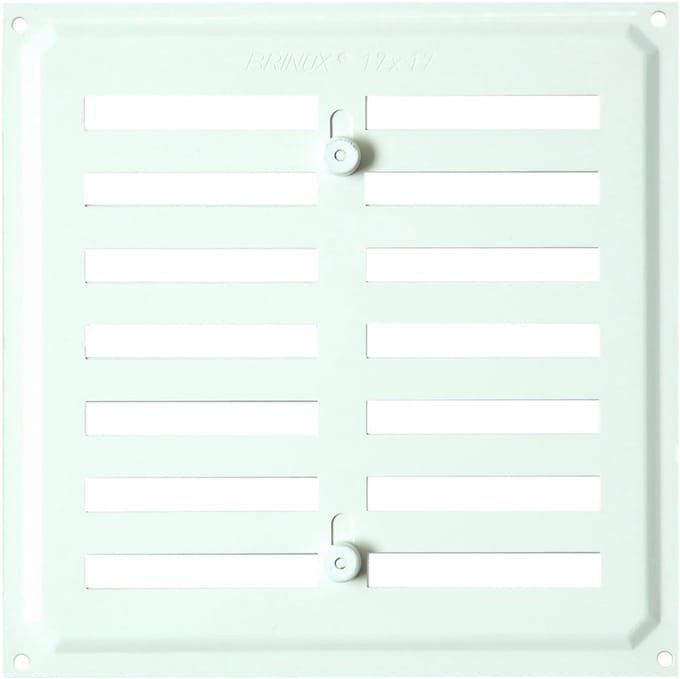 Verstelbaar Ventilatie Rooster met Jaloezie - Wit Ventilatiekanaal