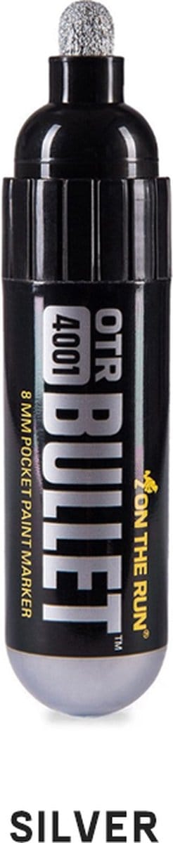 OTR.4001 - On The Run - Bullet Marker - Zilver - Verfstift - 8mm punt