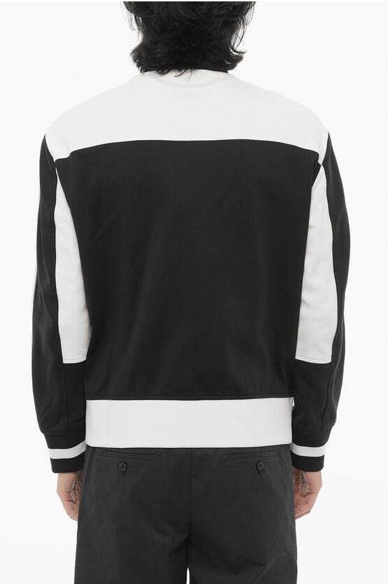 Tweekleurige SPORT MODERNIST sweatshirt met rits in zwart en wit