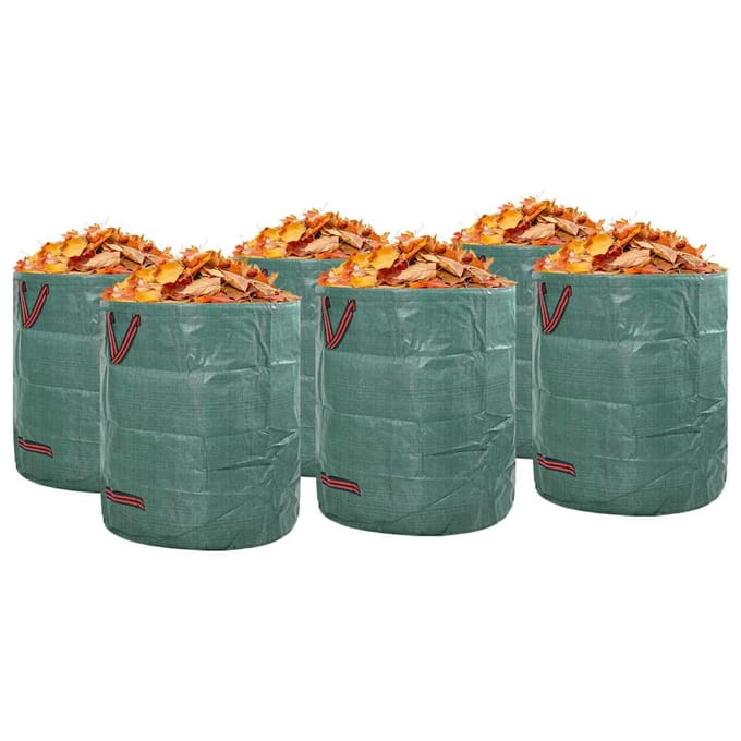 Sacs à Déchets de Jardin 12 pcs Vert 67 x 67 x 75,5 cm Polypropylène