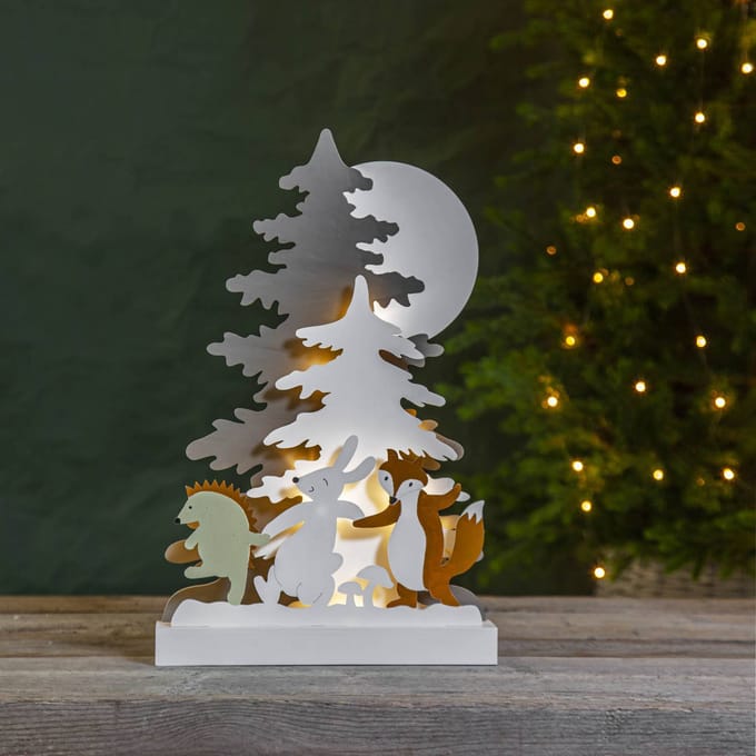 Star Trading "Forest Friends" - LED Kerstverlichting - hout - B 28 cm - H 44 cm