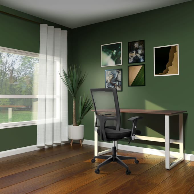 Bureaustoel OFFICE R8 Netstof zwart hjh OFFICE