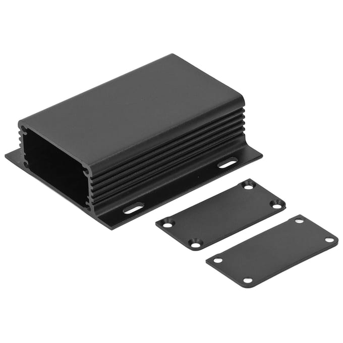 Aluminium Elektrische Doos Waterdichte Aansluitdoos Behuizing Geïntegreerd Type 25x71x80mm Zwart