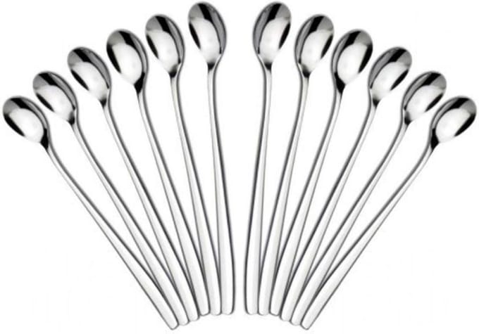 12 stuks - lepeltjes - RVS