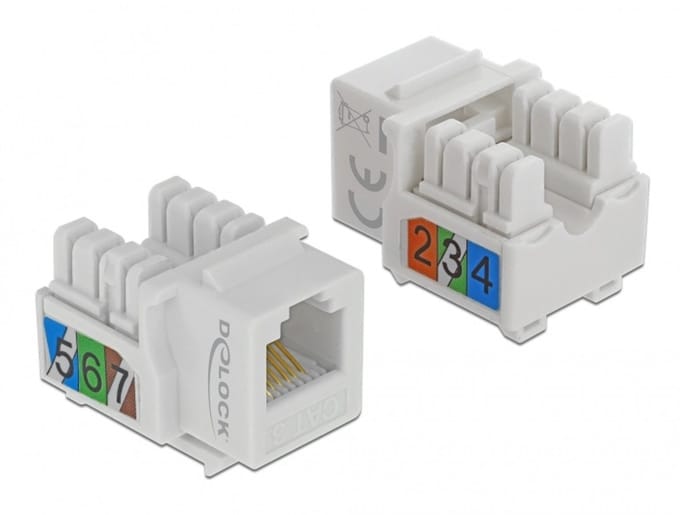 Delock Keystone Module RJ12 jack > LSA Cat.3 UTP white