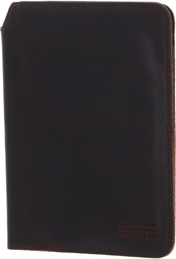 BUCKLE & SEAM Leren identiteitskaarthoesje Lilly Passport Sleeve Brown donkerbruin