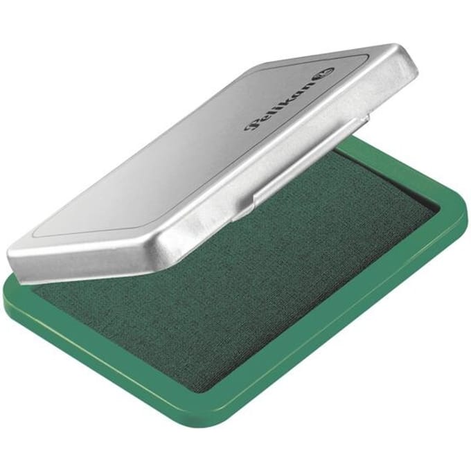 Ink Pads in Metal Casing - Green,Silver - Metal - 70 mm - 50 mm