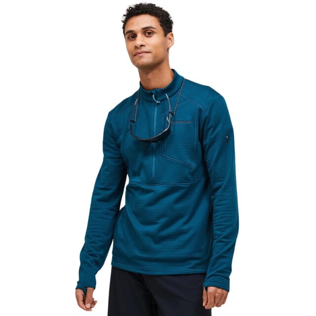 PEAK PERFORMANCE TRAIL GRID FLEECE HALF ZIP MEN Infinity Teel-XL