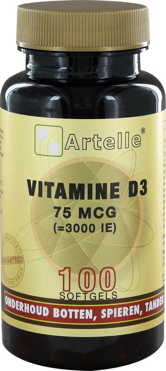 Artelle Vitamine D3 75 Mcg 3000Ie - 100 softgels