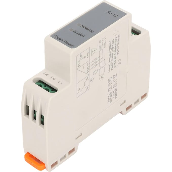 3-fasenvolgorderelais PC-behuizing Lichtgewicht Stabiel Faseverliesrelais voor Liftmotor 208-480VAC