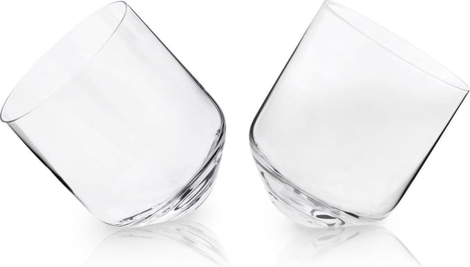Viski Rolling whiskeyglas - Kristal - 354ml - 2 stuks