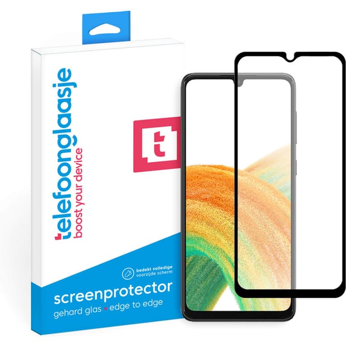 Samsung Galaxy A33 screenprotector gehard glas Edge to Edge