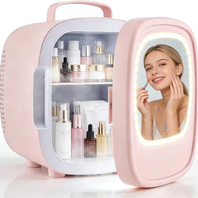 SAVI® Mini vriezer - Diepvries - 33L - [Energieklasse E] - Roze - 22cm x 21cm x 27cm